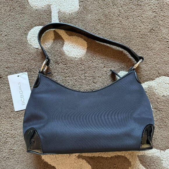 BCBG top zip hobo baguette bag in black - Picture 2 of 8